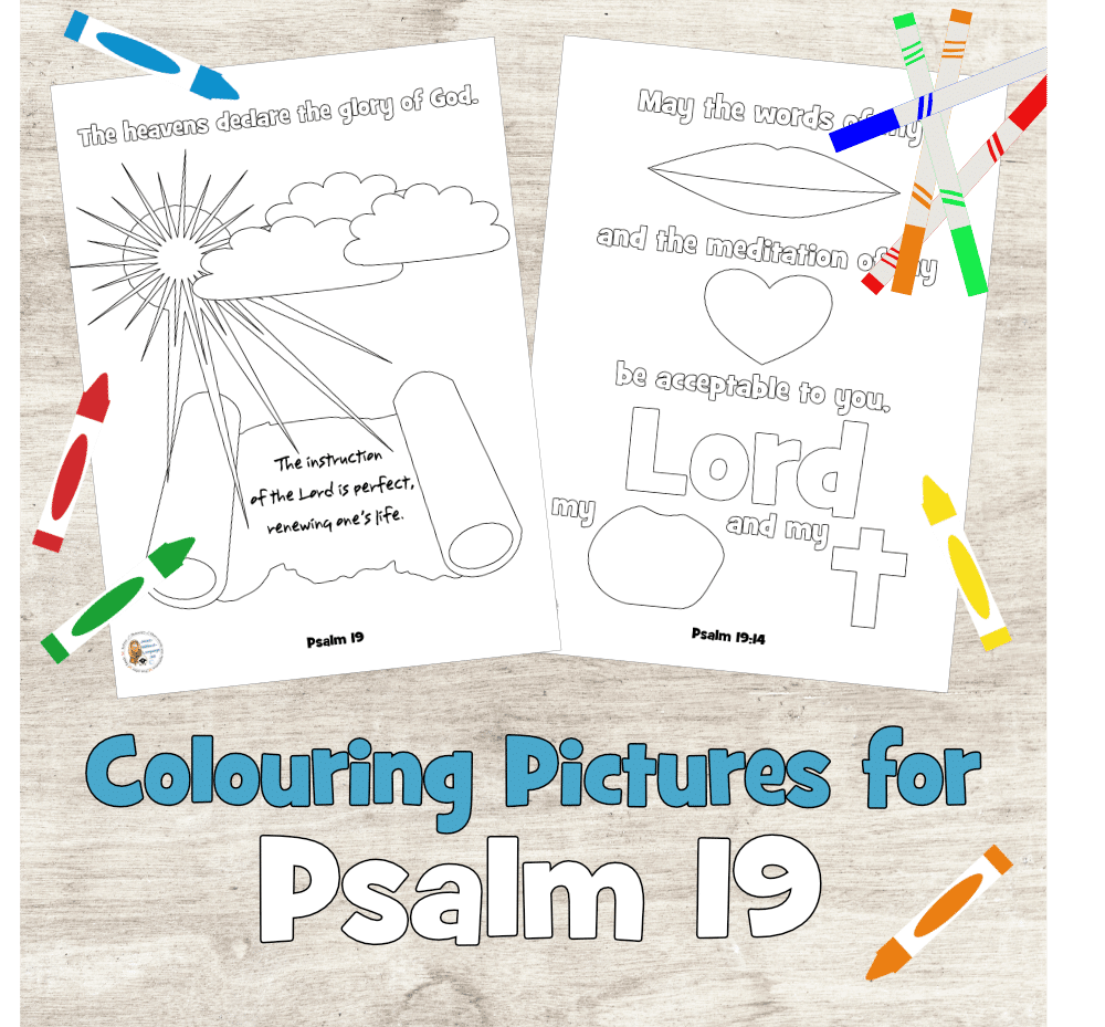 Psalm 19 colouring pages