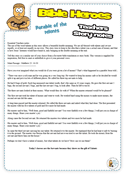 Story notes based on Matthew 25 the parable of the Talents