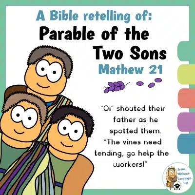 A Biblical retelling of the parable of the two sons s found in Matthew 21