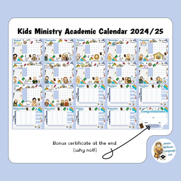 FREE Kids Ministry Academic Calendar 2024-2025 - Image 4
